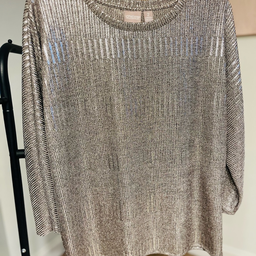 Chico's Shimmering Knit Top